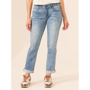 Democracy "Ab"solution® Girlfriend Medium Blue Plus Designer Jeans Woman's Sz 8